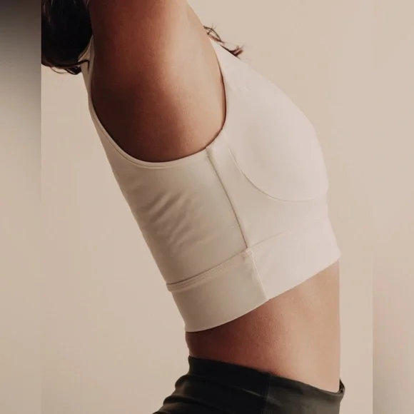 WORN ONCE • Elastique Athletics Le Divine Bra in Ivoire/Ivory • Women’s XS - Picture 2 of 14